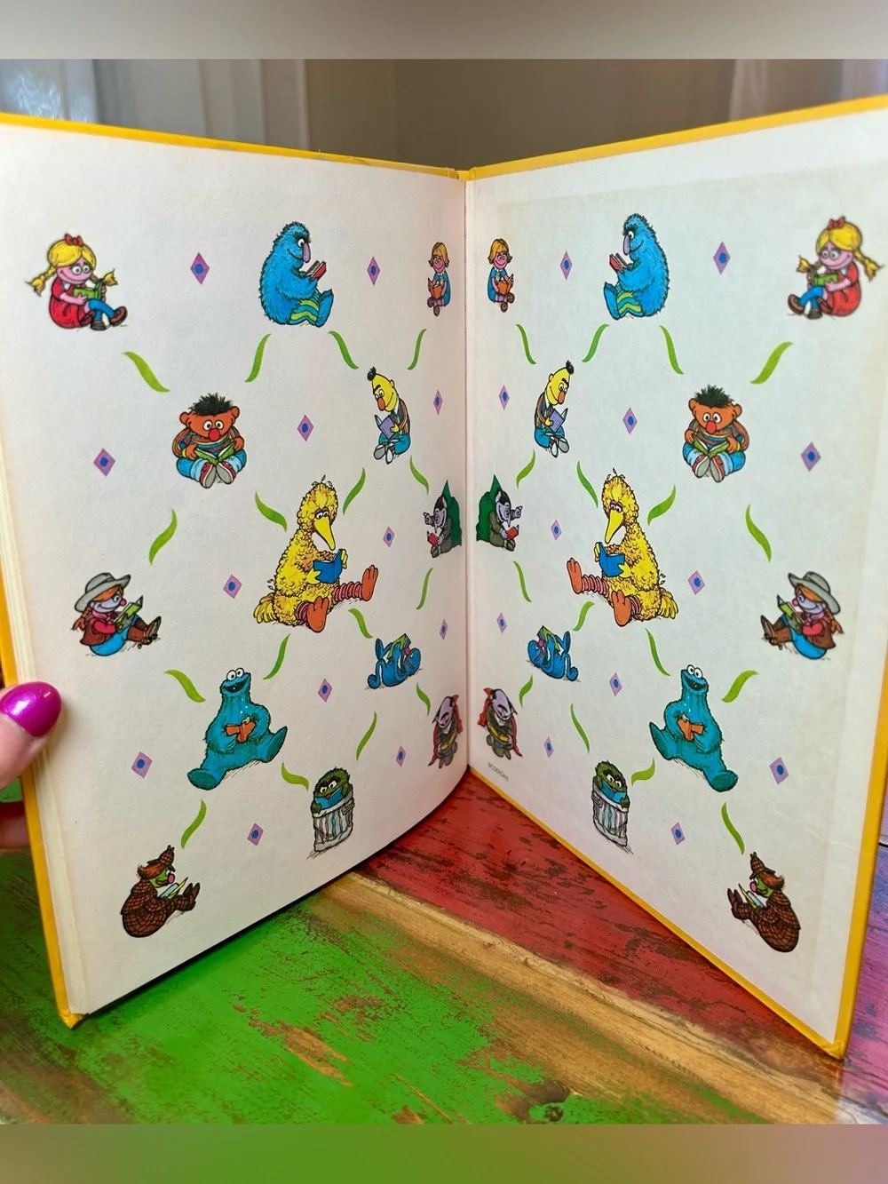 VTG Sesame Street Case of the Missing Duckie Golden Book Ernie 1981 Hardcover